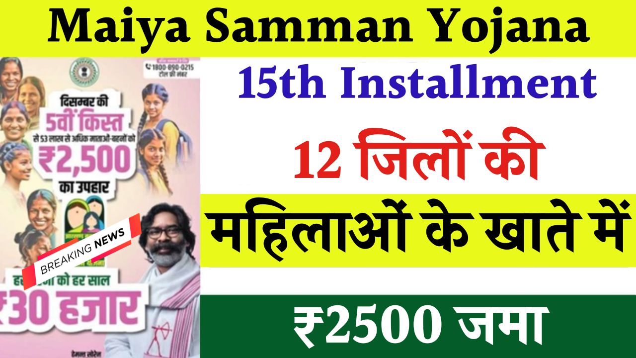 Maiya Samman Yojana 15th Installment