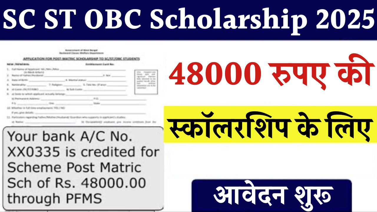 SC ST OBC Scholarship 2025
